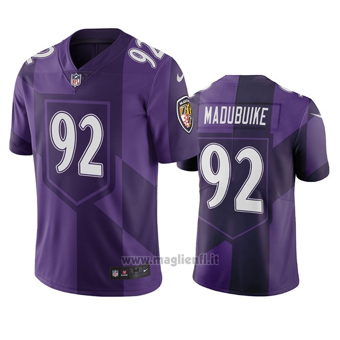 Maglia NFL Limited Baltimore Ravens Justin Madubuike Ciudad Edition Viola